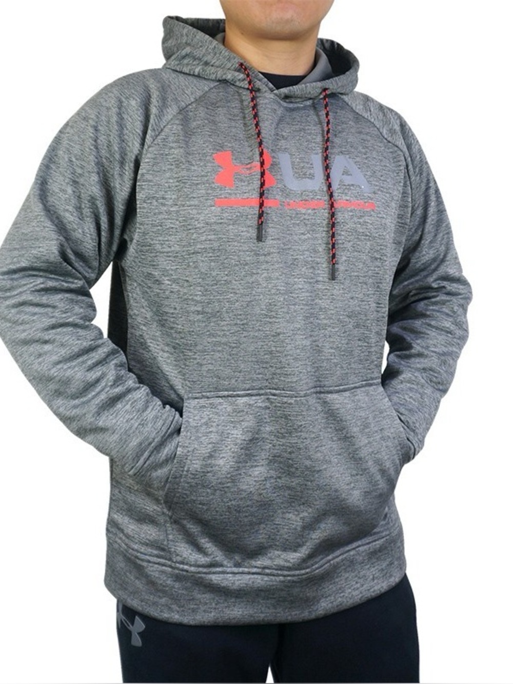 NWT men’s Under Armour pullover grey hoodie size large